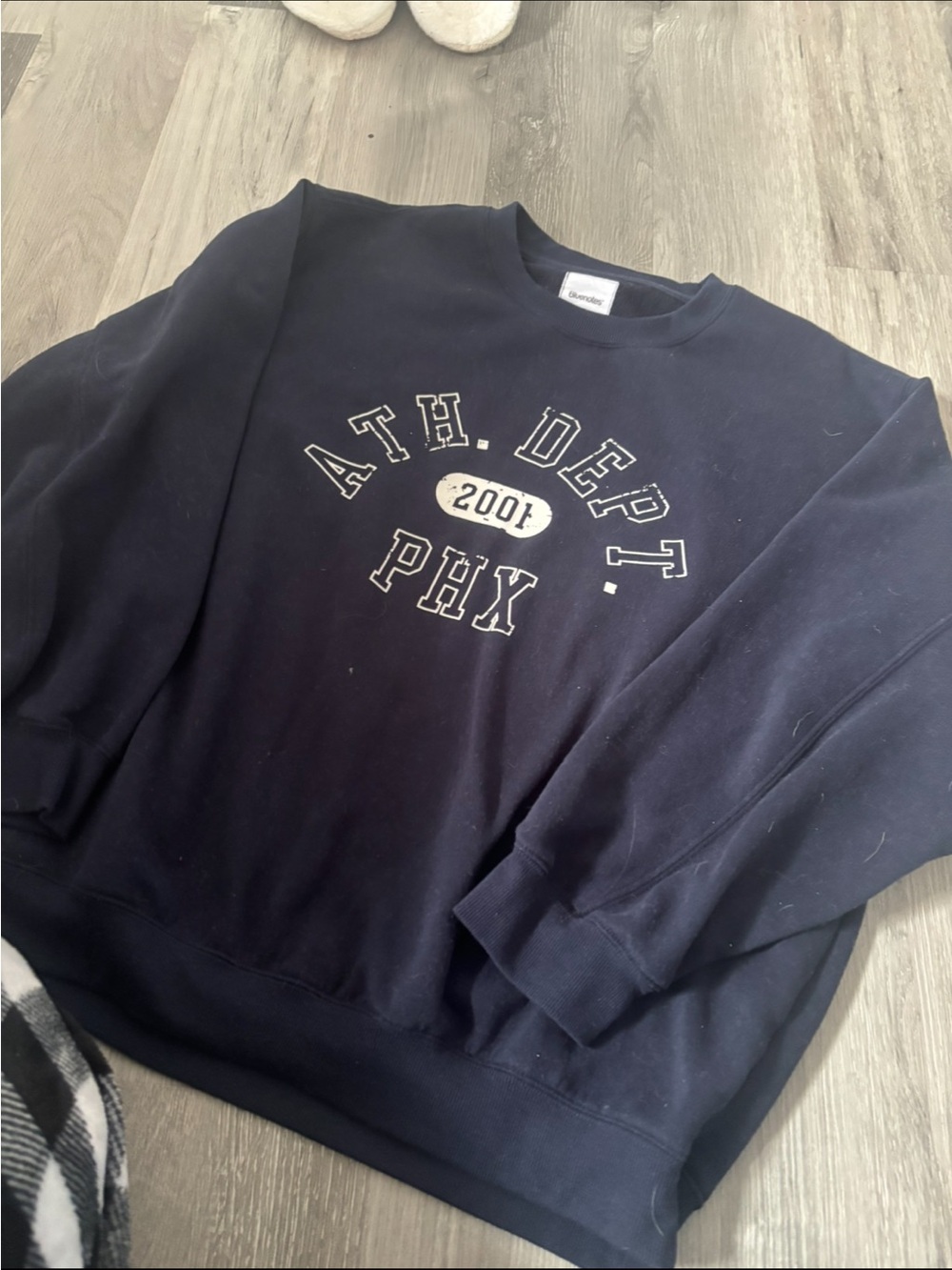 Bluenotes Navy ATH. DEPT. PHX Graphic Crewneck Sweatshirt
